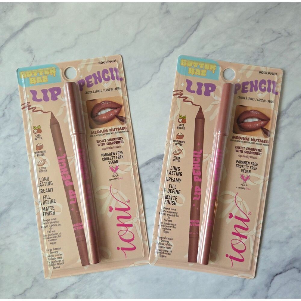 IONI Butter Bae Lip Pencil Medium Nutmeg 2-Pack Creamy Matte Lip Liner